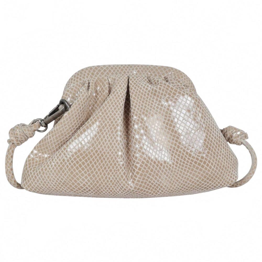 NEW LATICO women's foil layla leather crossbody bag in cream